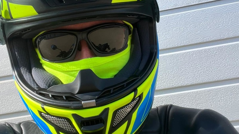 Hannes Mathes mit Sturzhelm